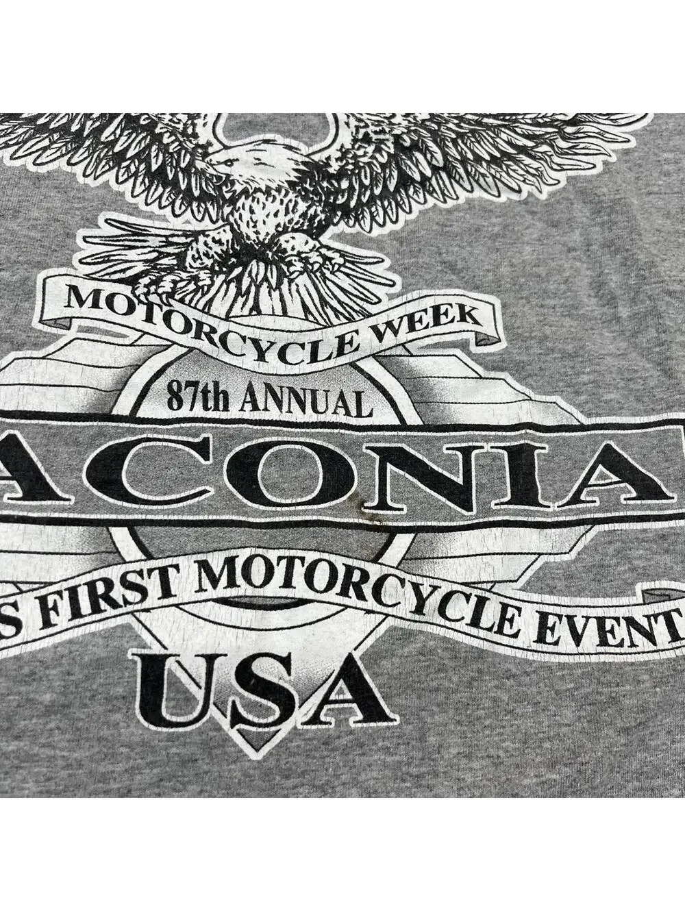 vintage laconia motorcycle bike week eagle shirt size xxl